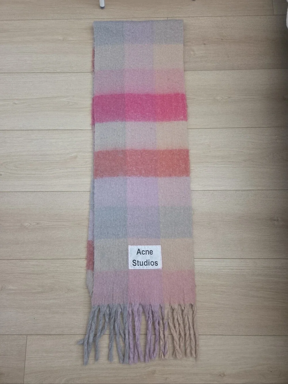 Acne Studios Striped Alpaca Wool Scarf w/Fringe